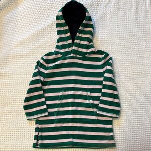 Mini Boden Green and Pink Striped Hoodie